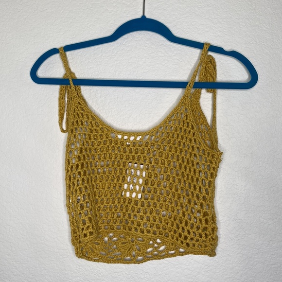 Yellow Crotchet Crop Top - Picture 6 of 7
